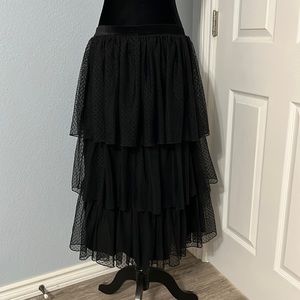 **SOLD** Black Polka Dot Tulle Skirt